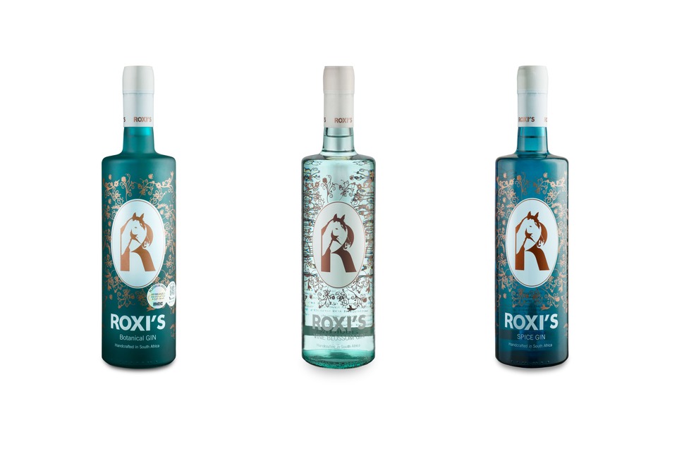 The Collection of Roxis Gin, Roxis Botanical Gin, Roxis Spice Gin and Roxis Vine Blossom Gin.